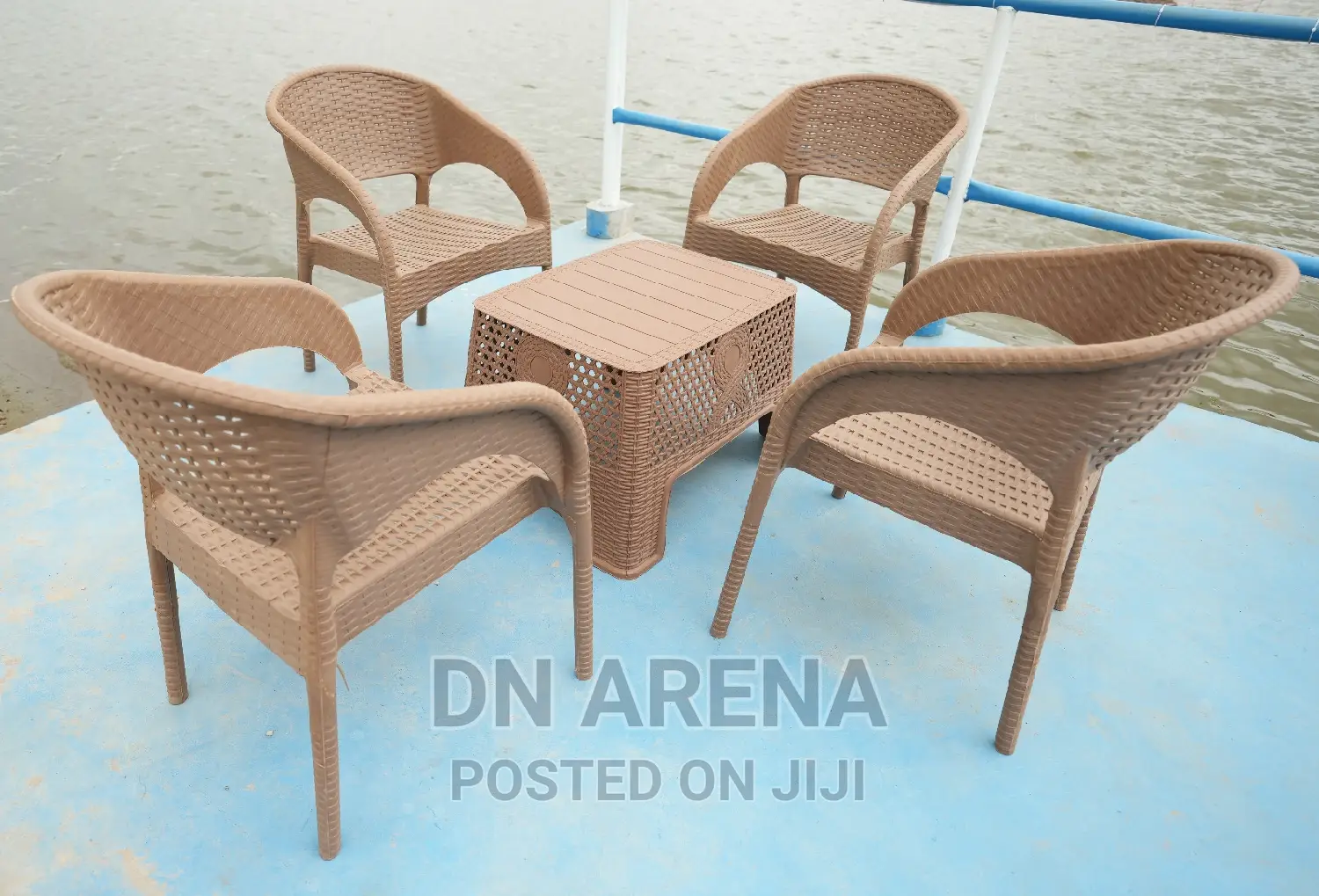 Rattan Table With 4chairs Set