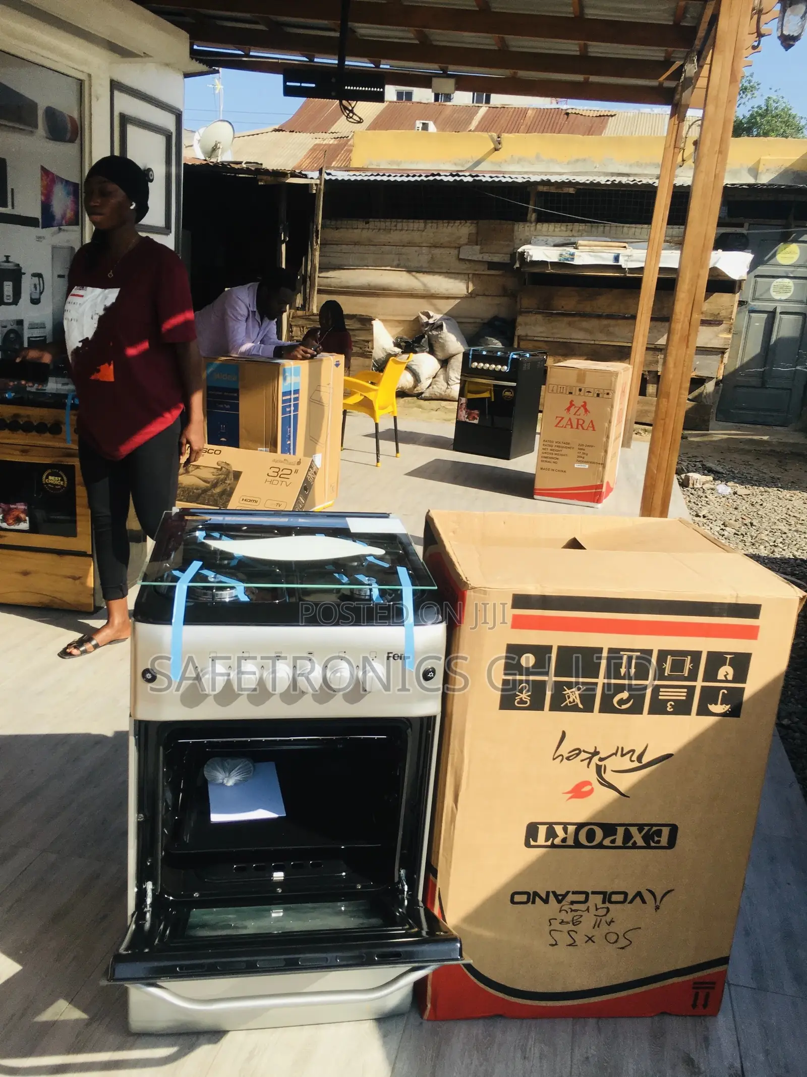  50x55 4 Gas Cooker Sliver Oven With Grill Ferre