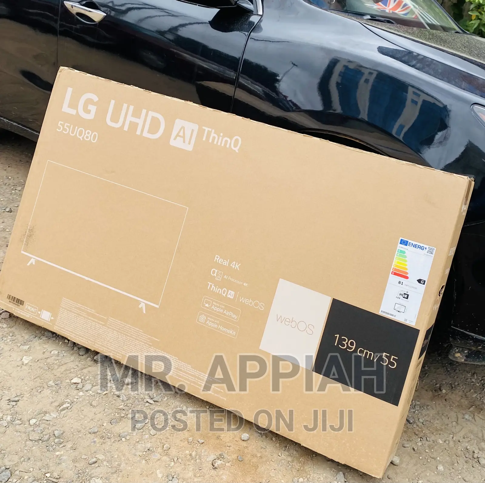 Slim Black LG 55UQ81003 55” UHD Smart LED Tv