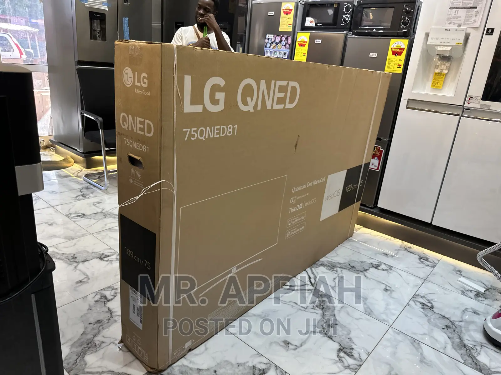 Slim Black LG 75QNED813 75 Inch Smart Tv(Black) 