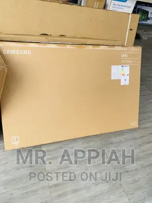 Slim Black Samsung 55” Uhd 55bu8000 Crystal Uhd Tv,