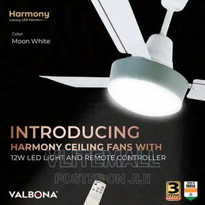 Valbona Harmony Ceiling Fan With 12w LED Light