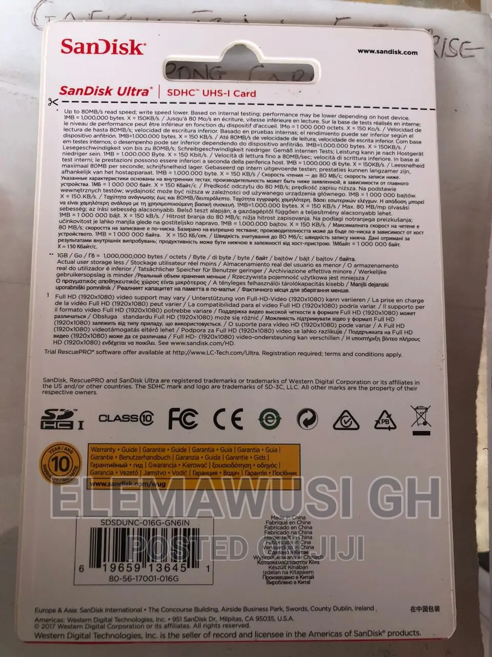 16gig Camara Memory Card