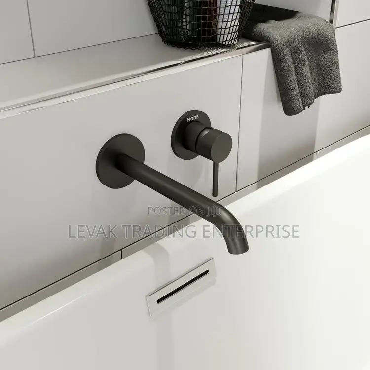 Black Basin Tap - Anti Rust Wall Tap - Basin Mixer