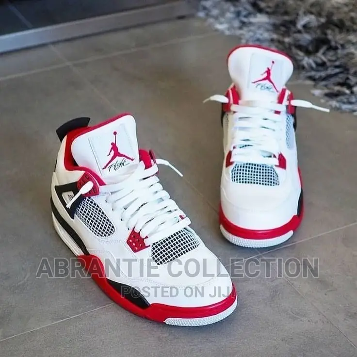Air Jordan Retro 4 Fire Red/White
