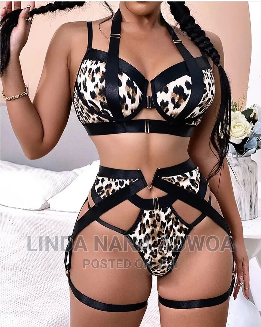 Tiger Garter Lingeries Set