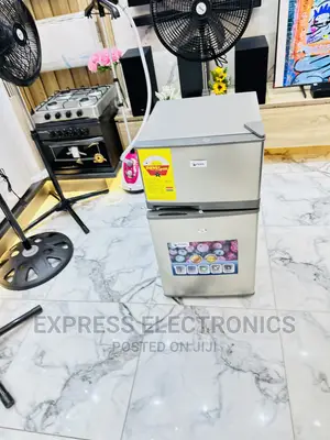 Double Door Table Top Fridge Pearl Dark Grey Top Freezer
