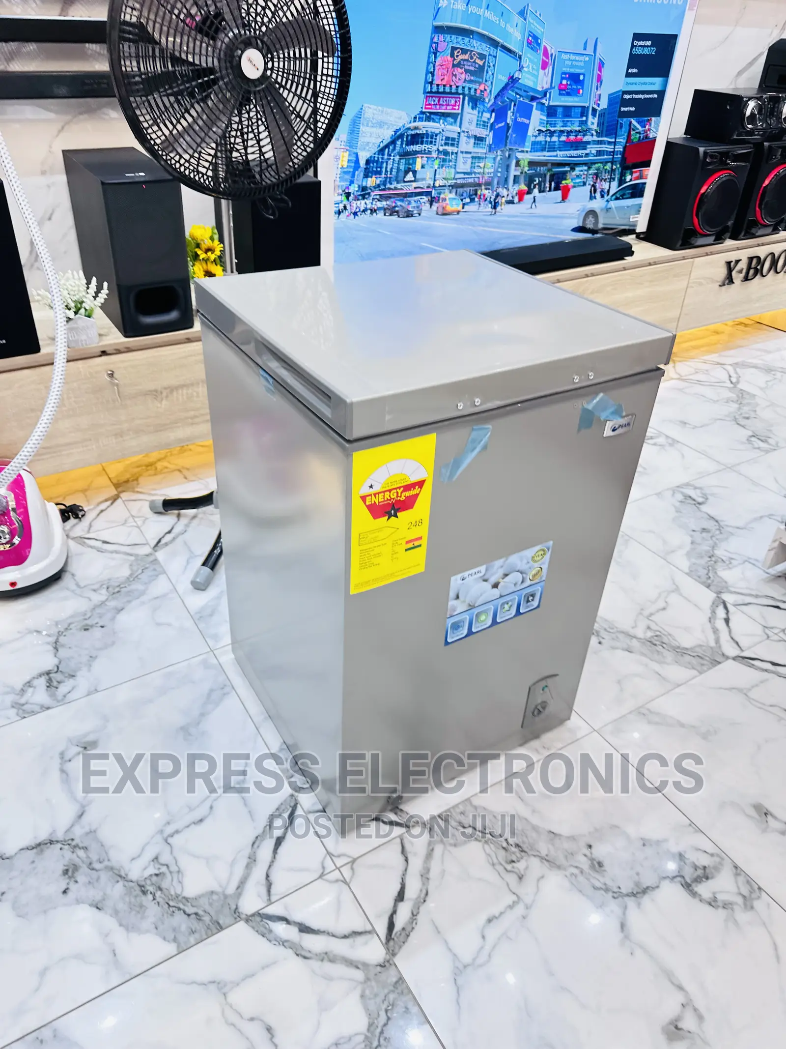 Single Door Freezer 100L Pearl Grey