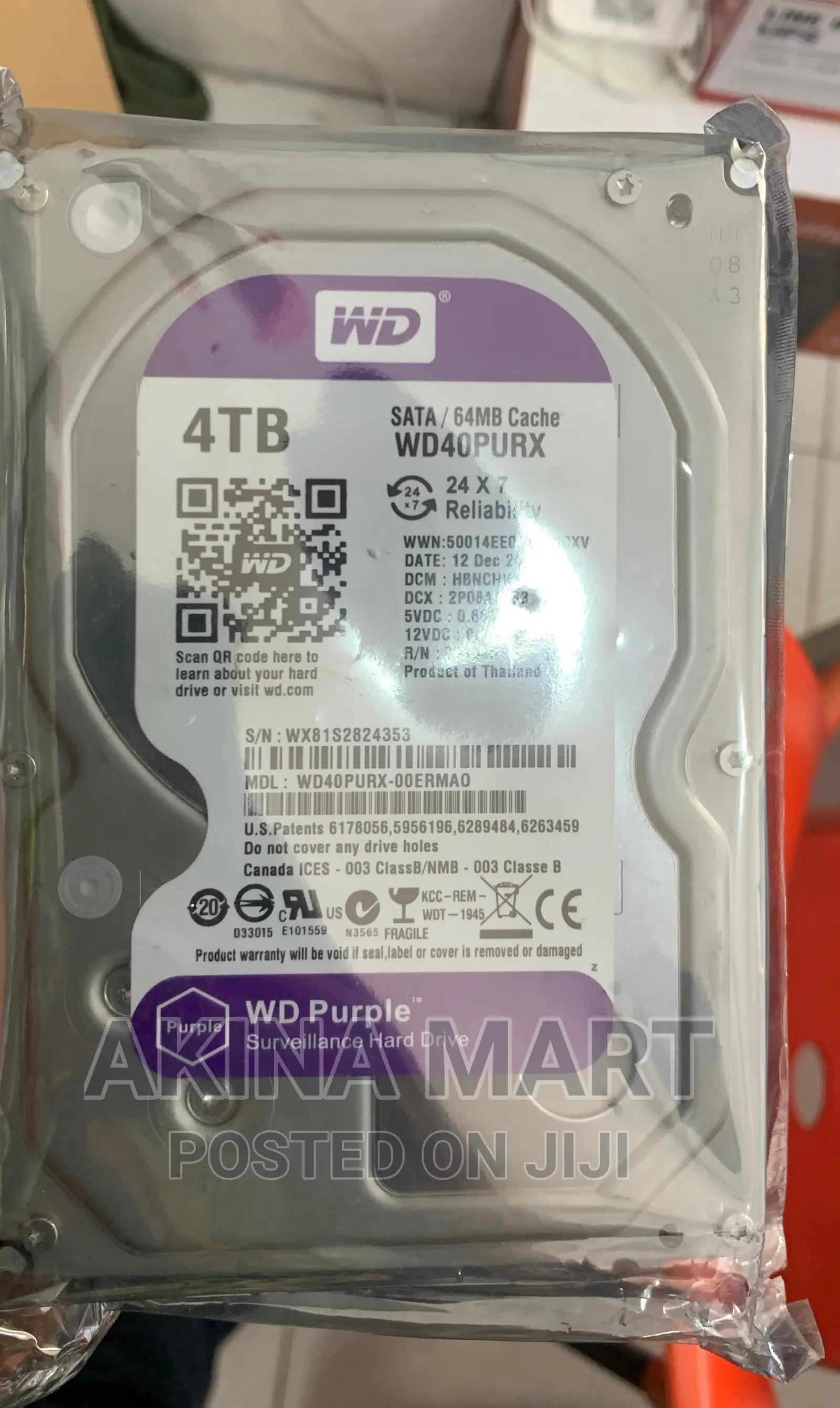 4tb Wd Surveillance HDD