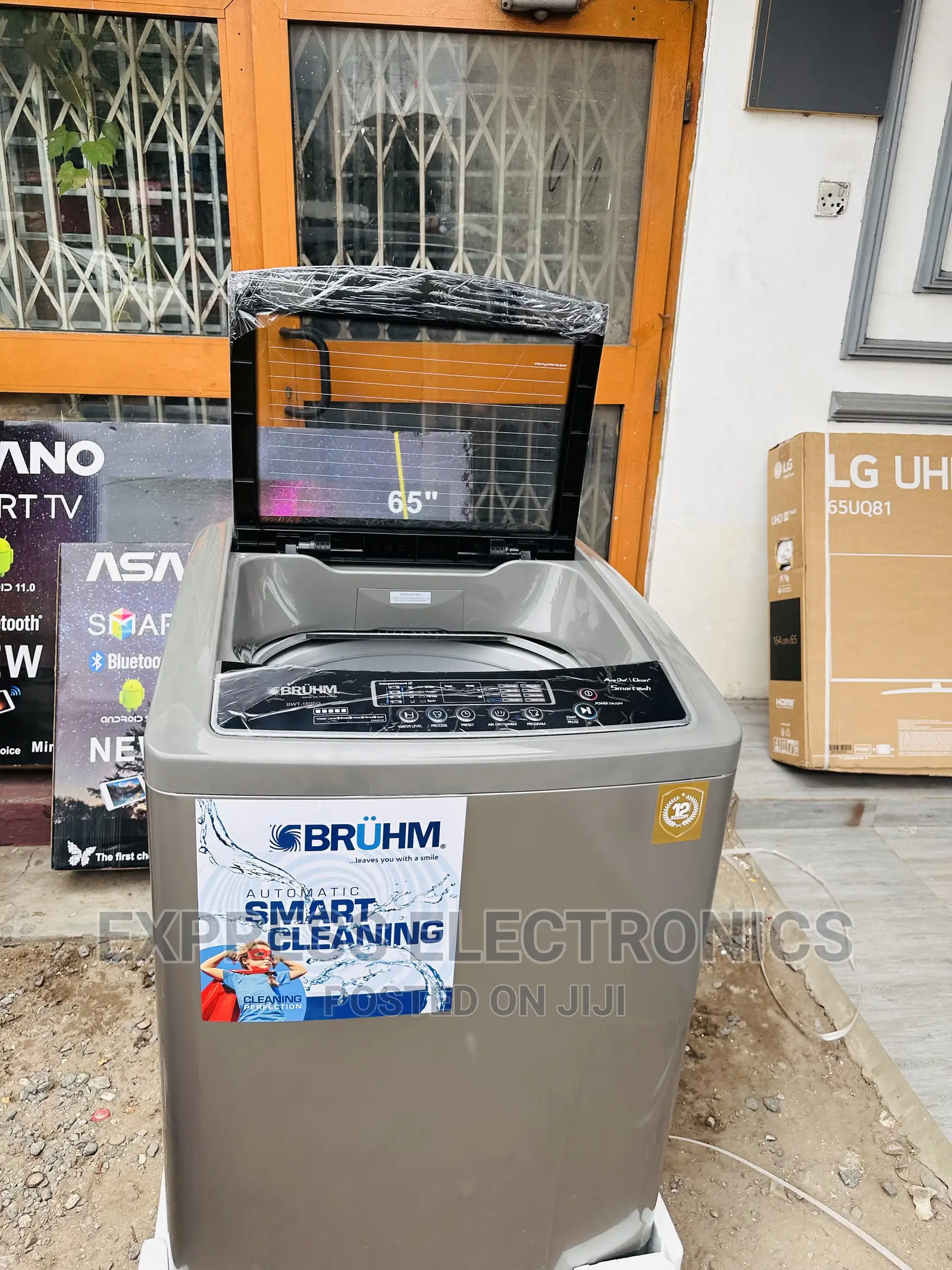 Stainless Steel Bruhm 12kg Washing Machine BWT-120SG W