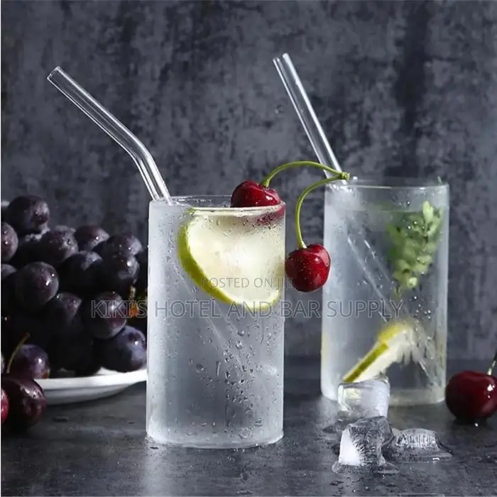 Borosilicate Glass Straws With Cleaning Brush For Smoothie