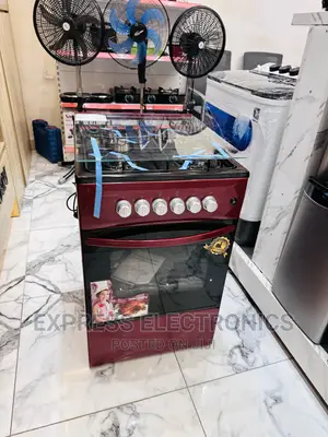 Tough and Durable Red Gas Cooker Oven 50/50 4burner