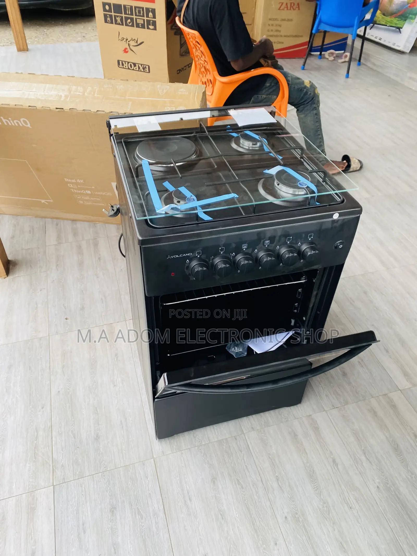 Affordable Volcano 3 Gas Burner + 1electric Cooker With Oven