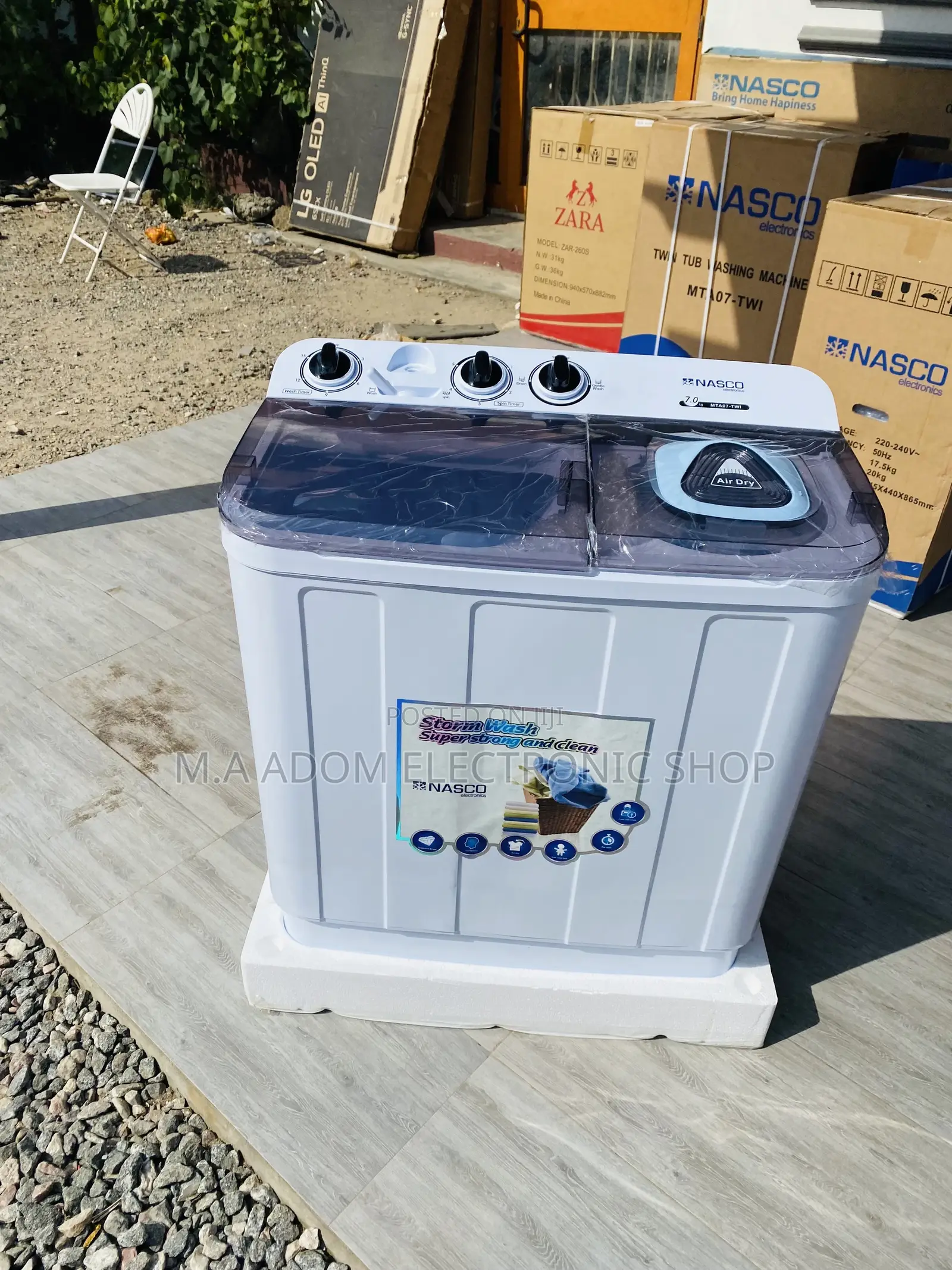 Budget-Friendly Nasco 7kg Top Load Washing Machine/Spin Dry.