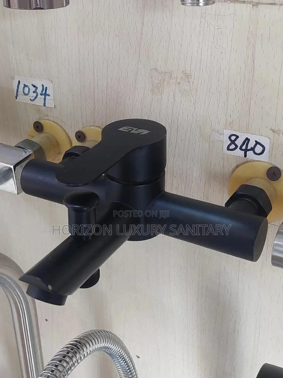 Matte Black Stainless Steel Bath Shower Mixer With Handle