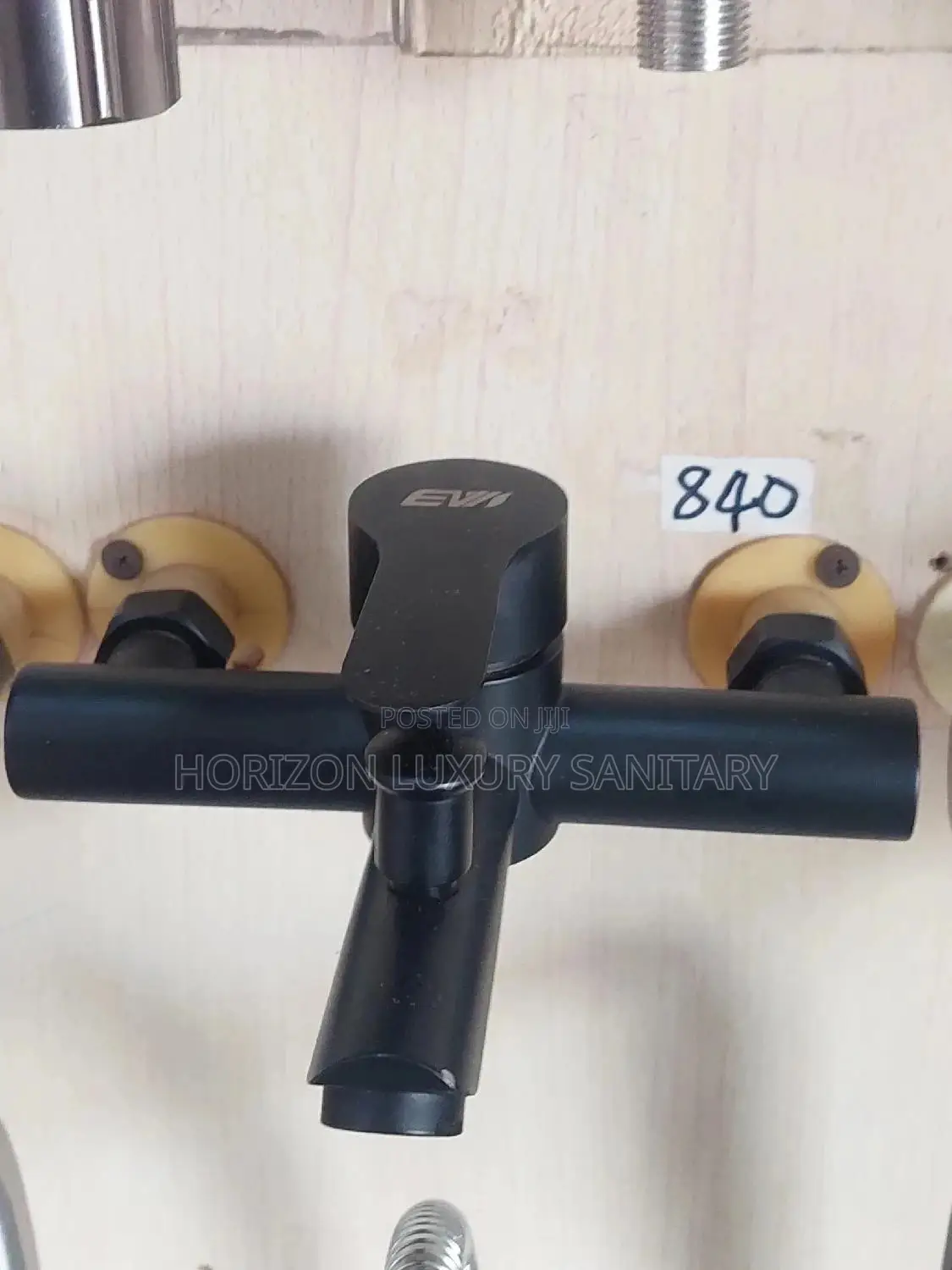 Matte Black Stainless Steel Bath Shower Mixer With Handle