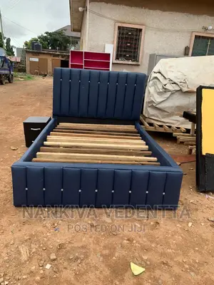 Double Bed Frame With Side Drawer