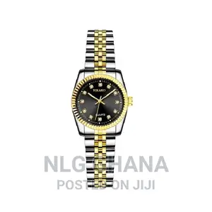 YOLAKO Diamond Face Steel Band Calendar Quarte Watch NLG 045