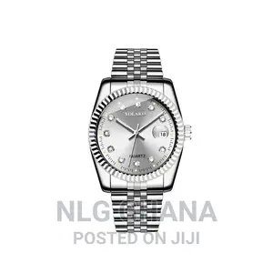YOLAKO Diamond Face Steel Band Calendar Quarte Watch NLG 044