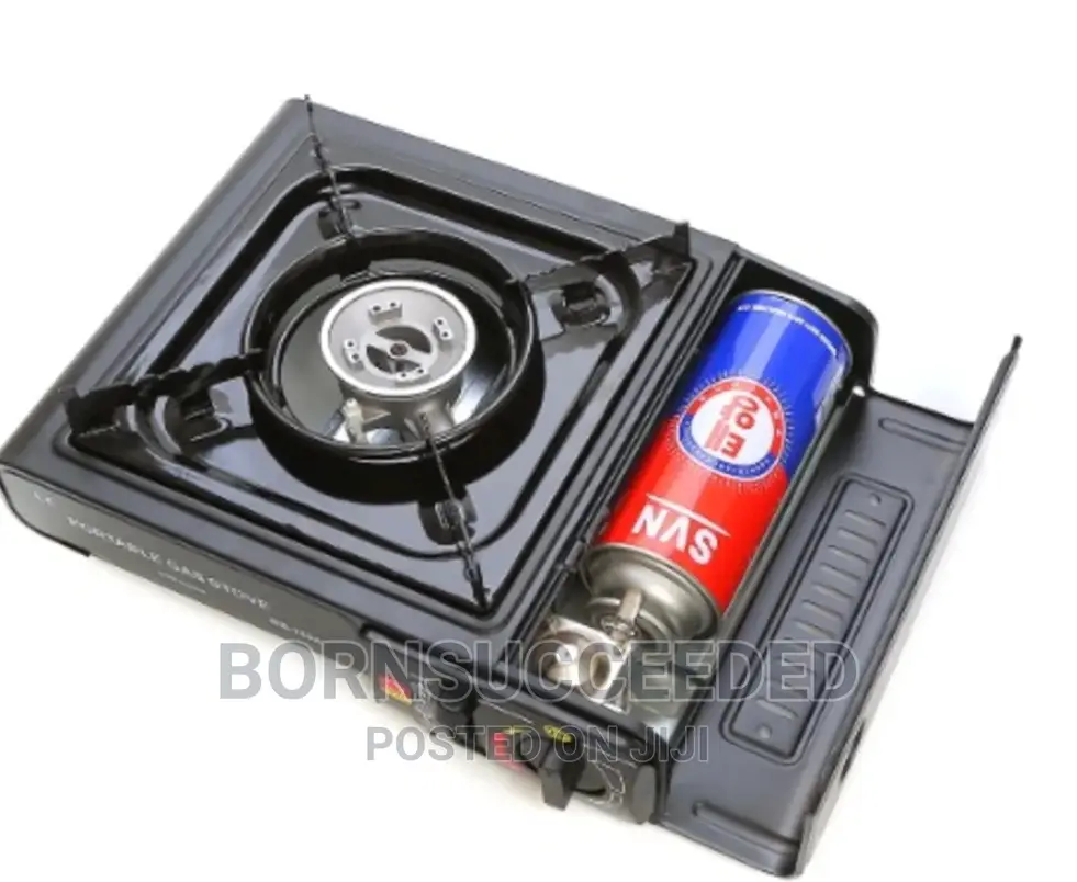 Portable Gas Burner With 2 Butane Fuel Canister Catridge