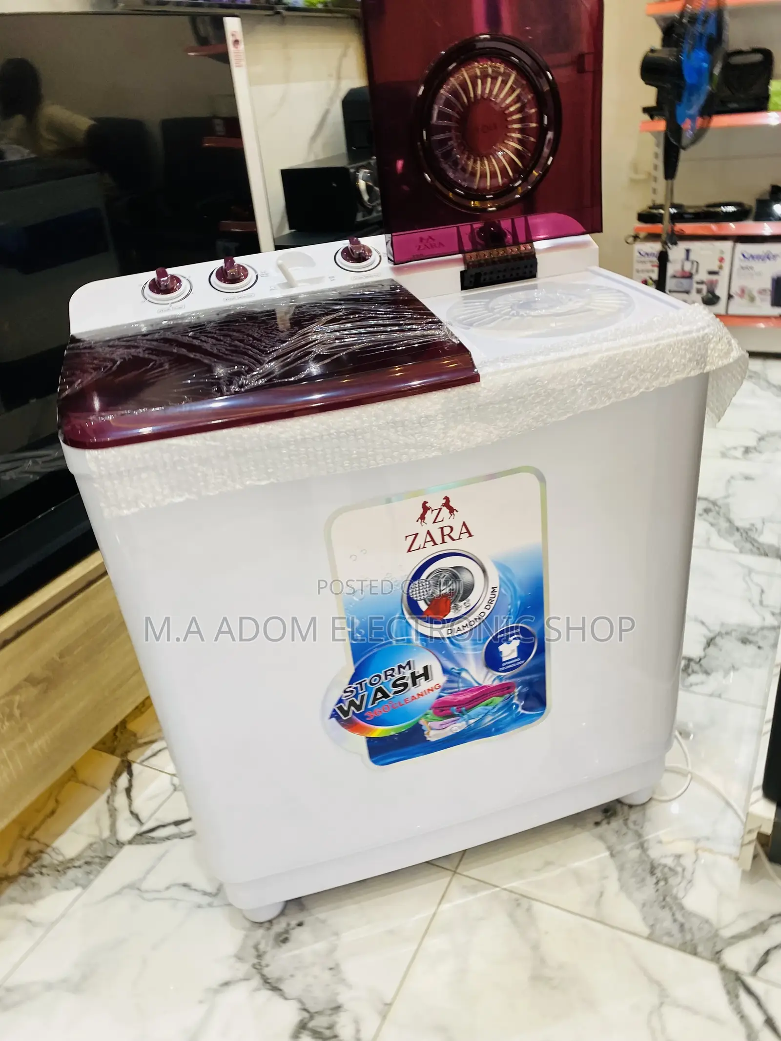 Fast and Effective Zara 12kg Top Load Washing Machine(White)