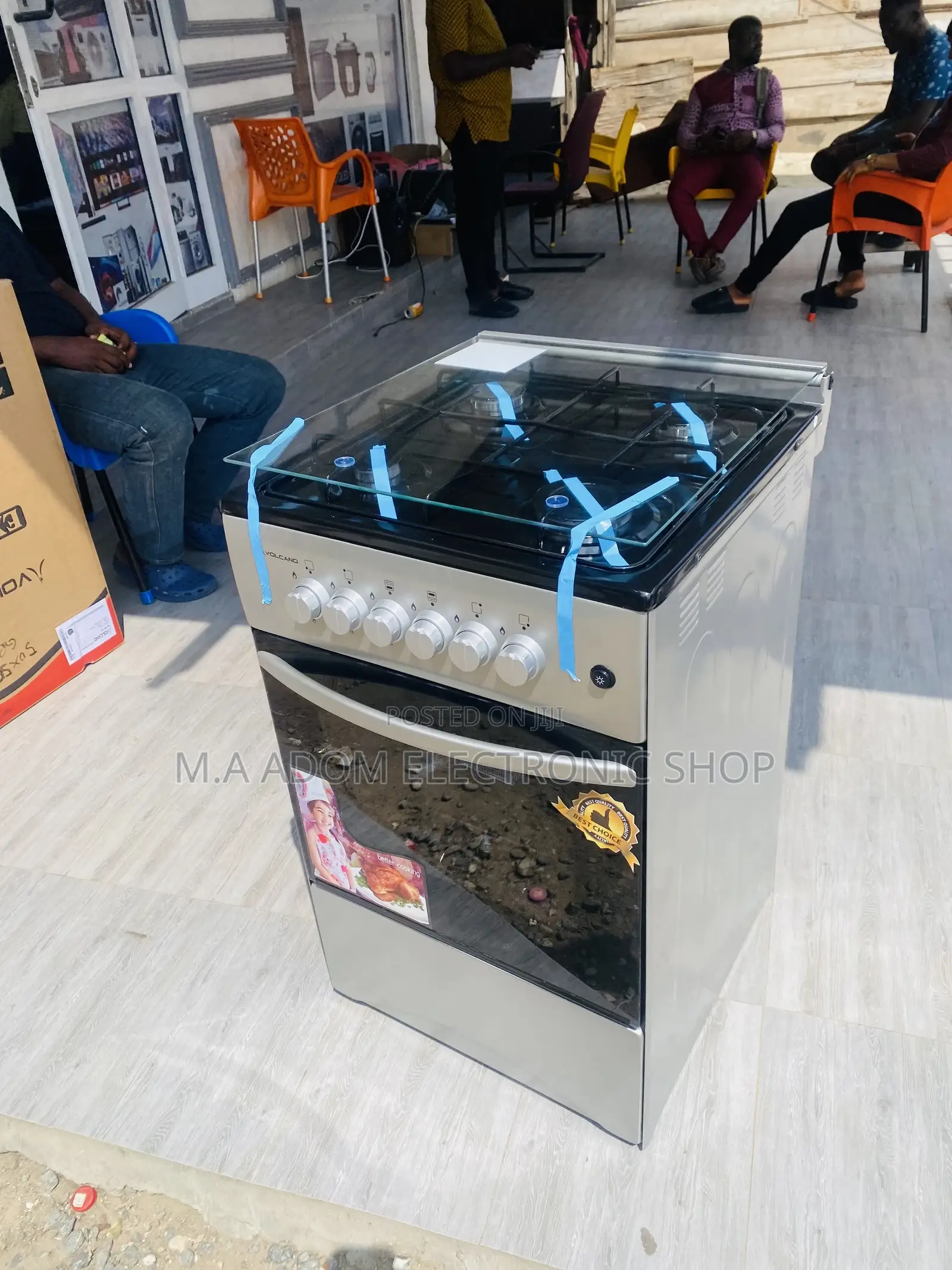 Fast and Effective Volcano 50x50 4gas Burner With Oven(Gray)