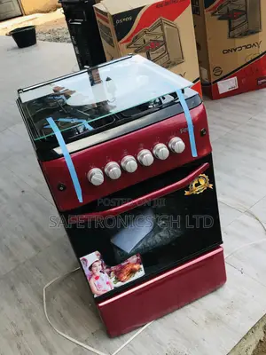 50x55 Ferre Red 4 Gas Burner Oven With Grill