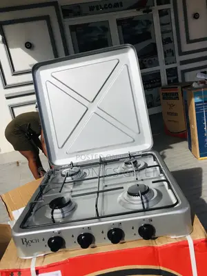 Adjustable Gray 4 Gas Burner Tabletop  Roch