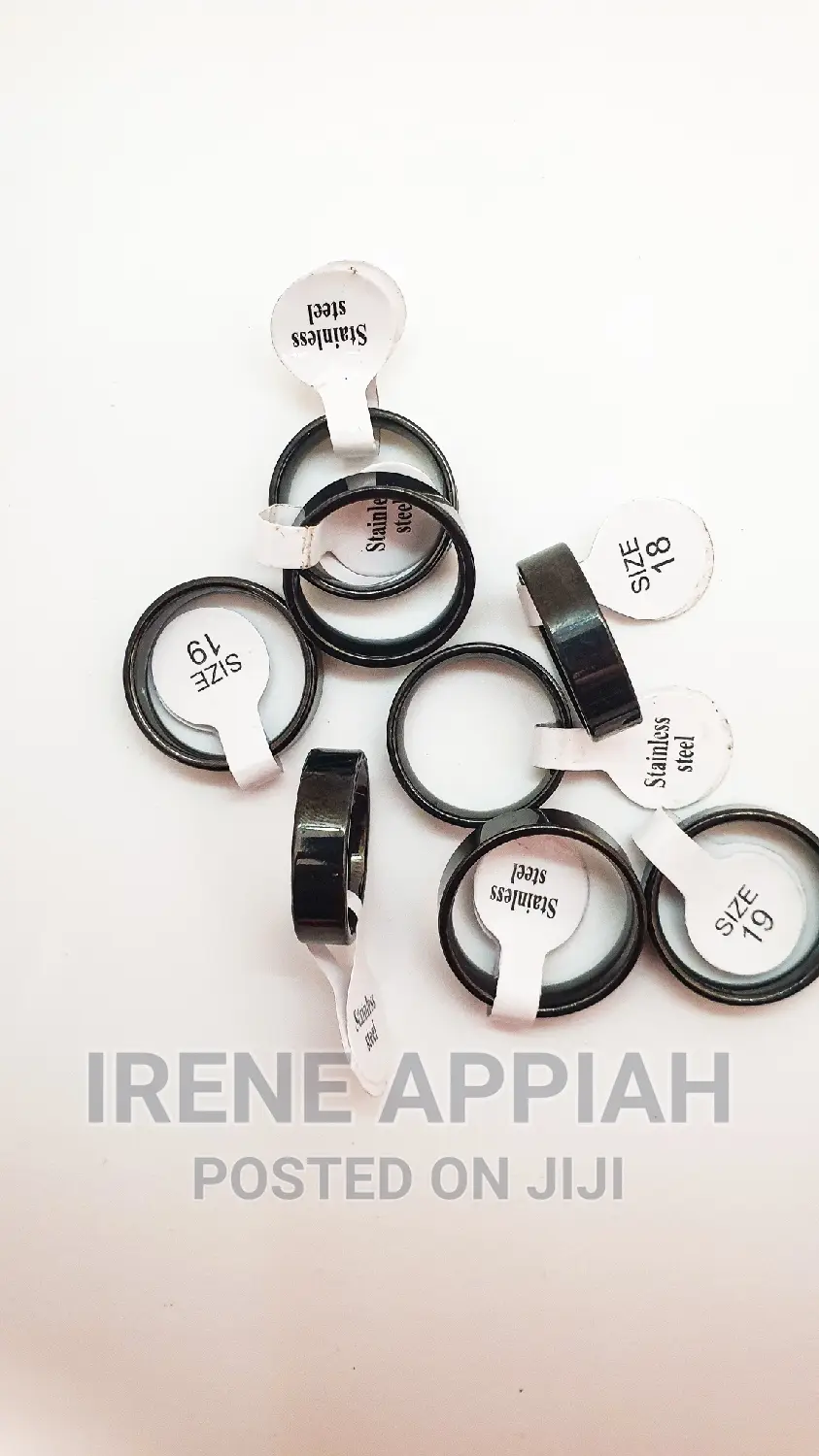 Unisex Black Rings