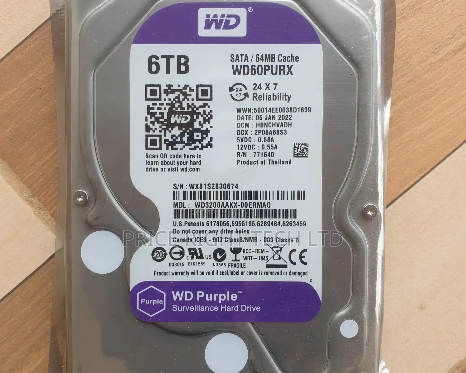 Brand New Sealed 6tb Wd Surveillance Hard Drive