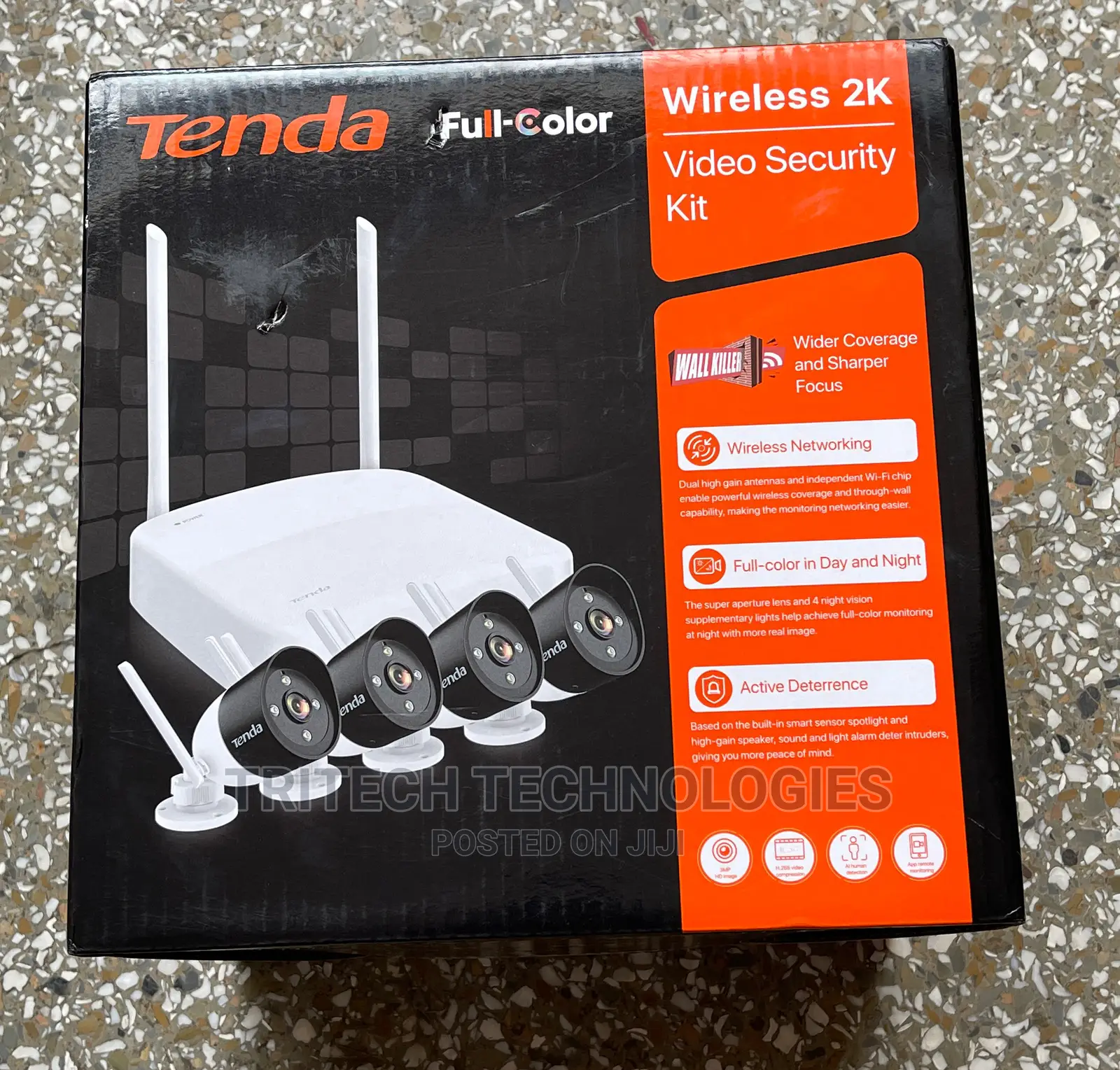 Tenda 4CH Wireless Video Security Kit With 1TB HDD (K4w-3tc)