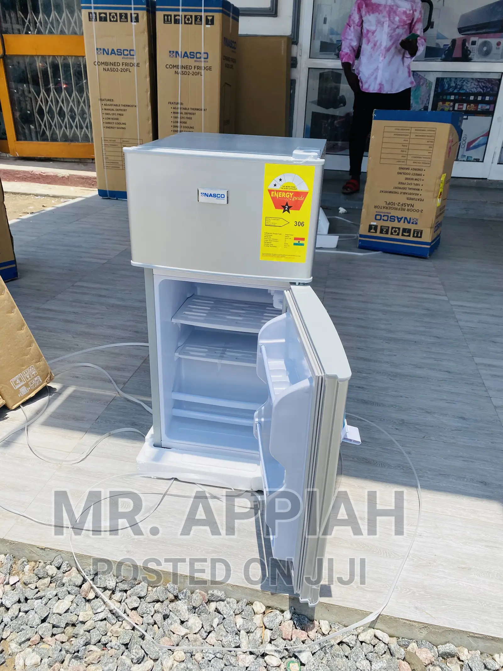 Stainless Steel Nasco 2 Door Table Top Fridge(Nasf2-10fl)