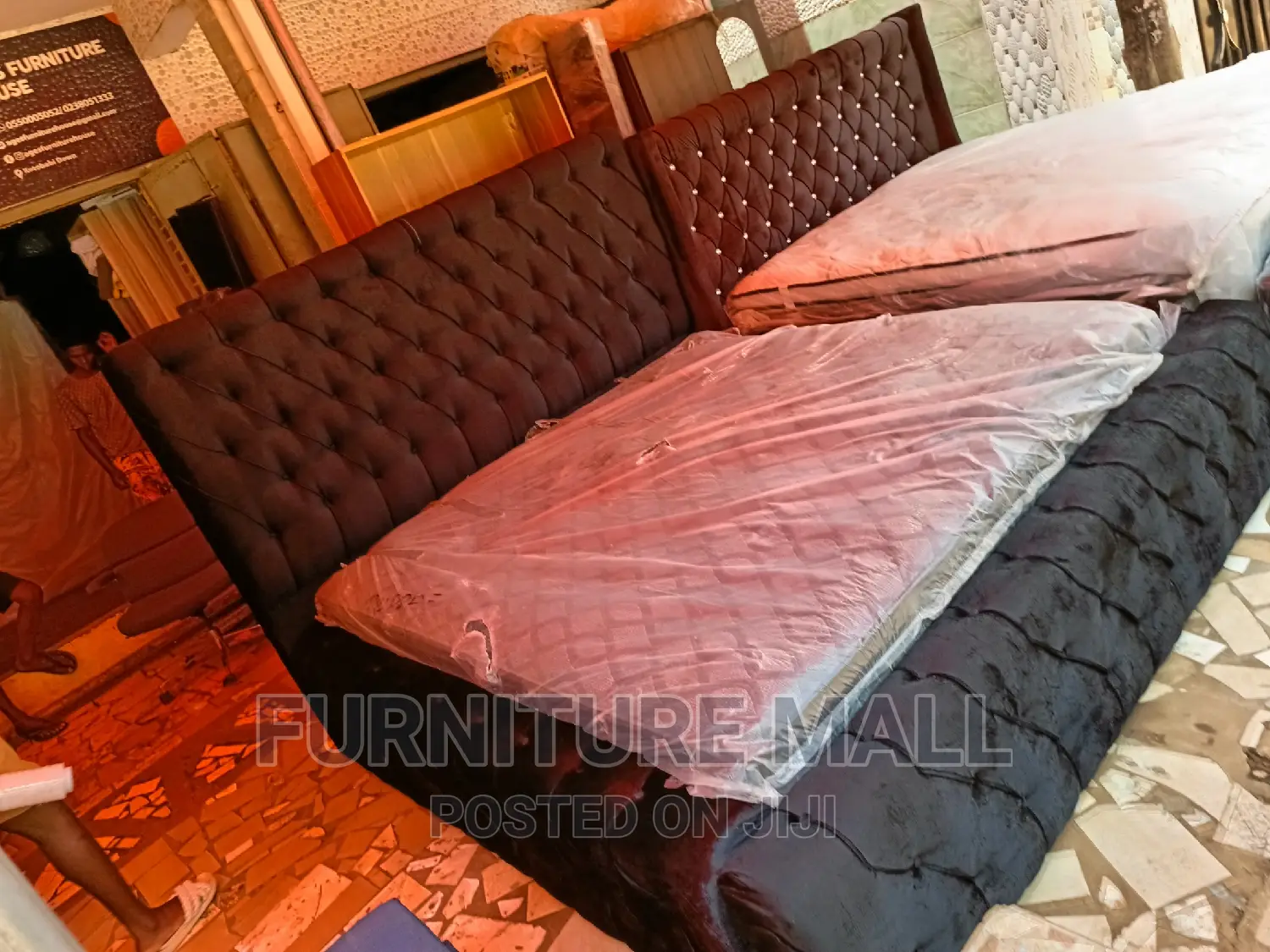 Elegant King Size Bed With Mattress. Free Delivery 