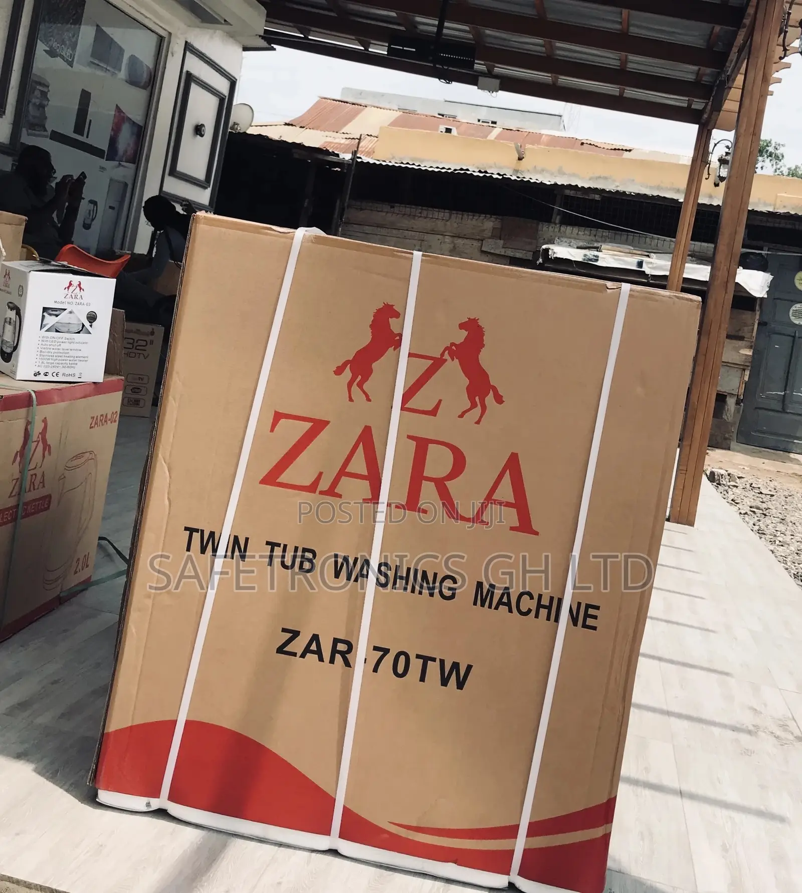  7kg Washingmachine Red/White Topload Zara Semiautomatic