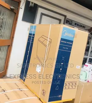 Washingmachine White/Blue Topload 7kg Semiautomatic Midea