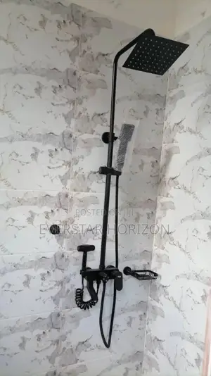 Black (4in1) Combined Telephone Shower With Shattaf(Bidet)