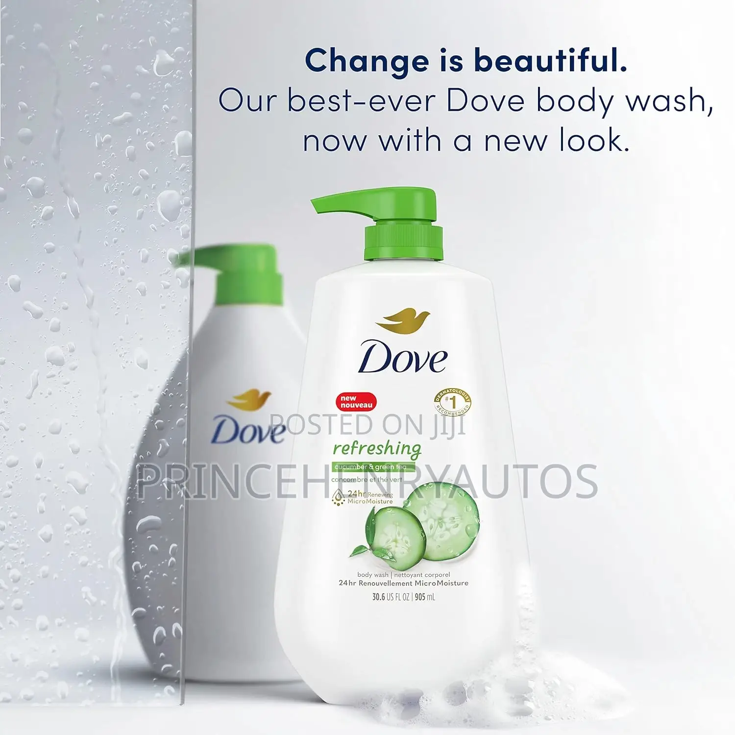 Dove Body Wash With Pump Cucumber Green Tea 30.6 Oz