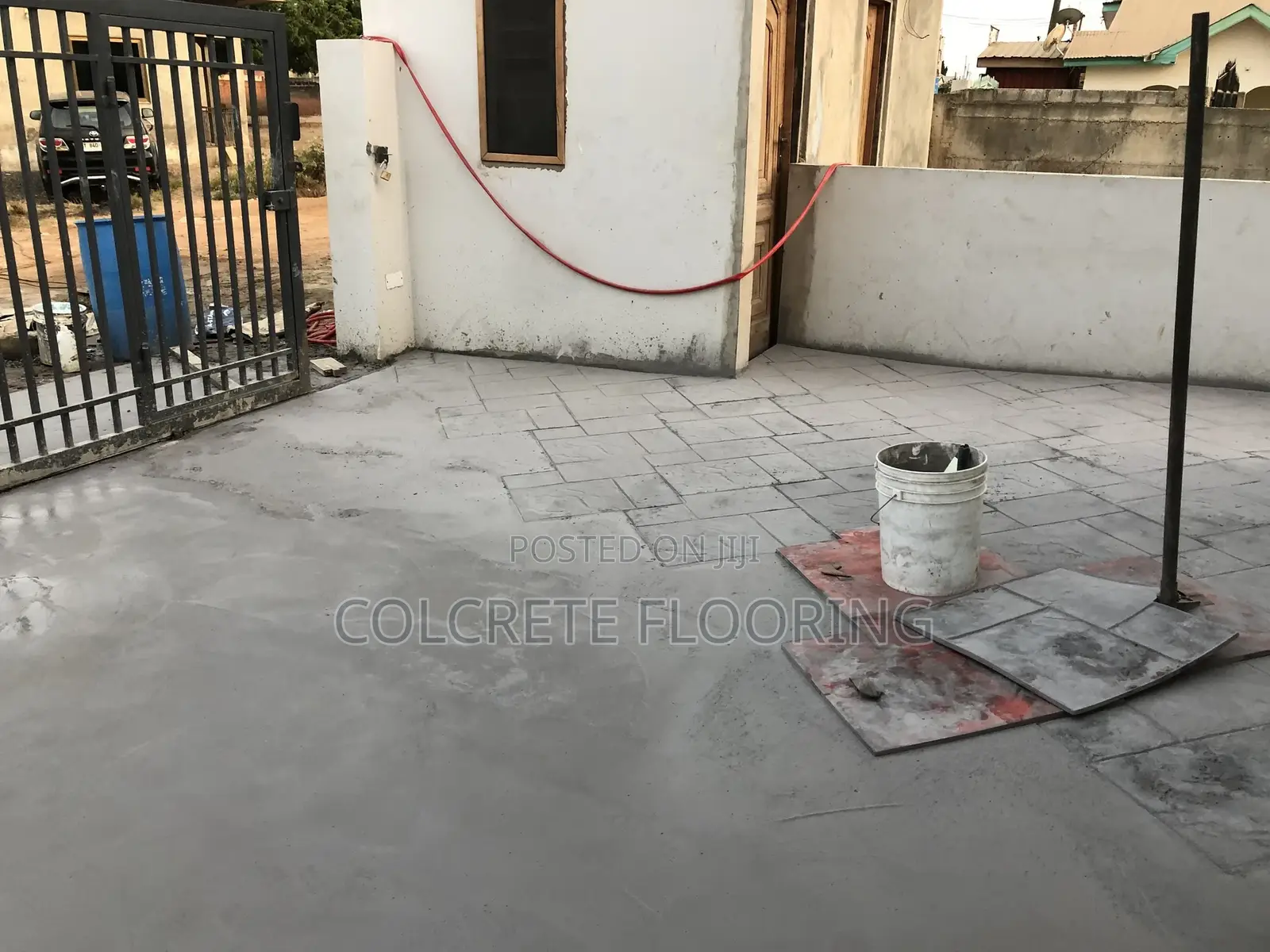 Bordered Stain Stamped Concrete