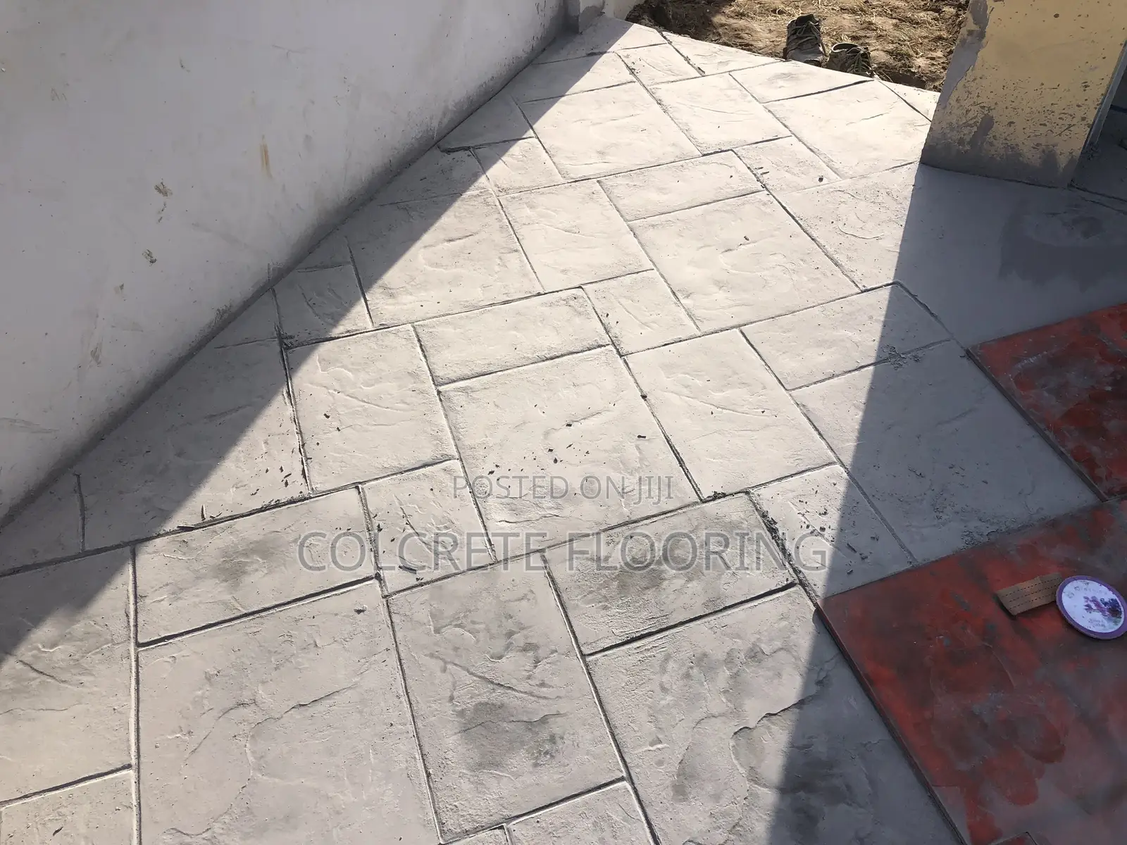 Bordered Stain Stamped Concrete