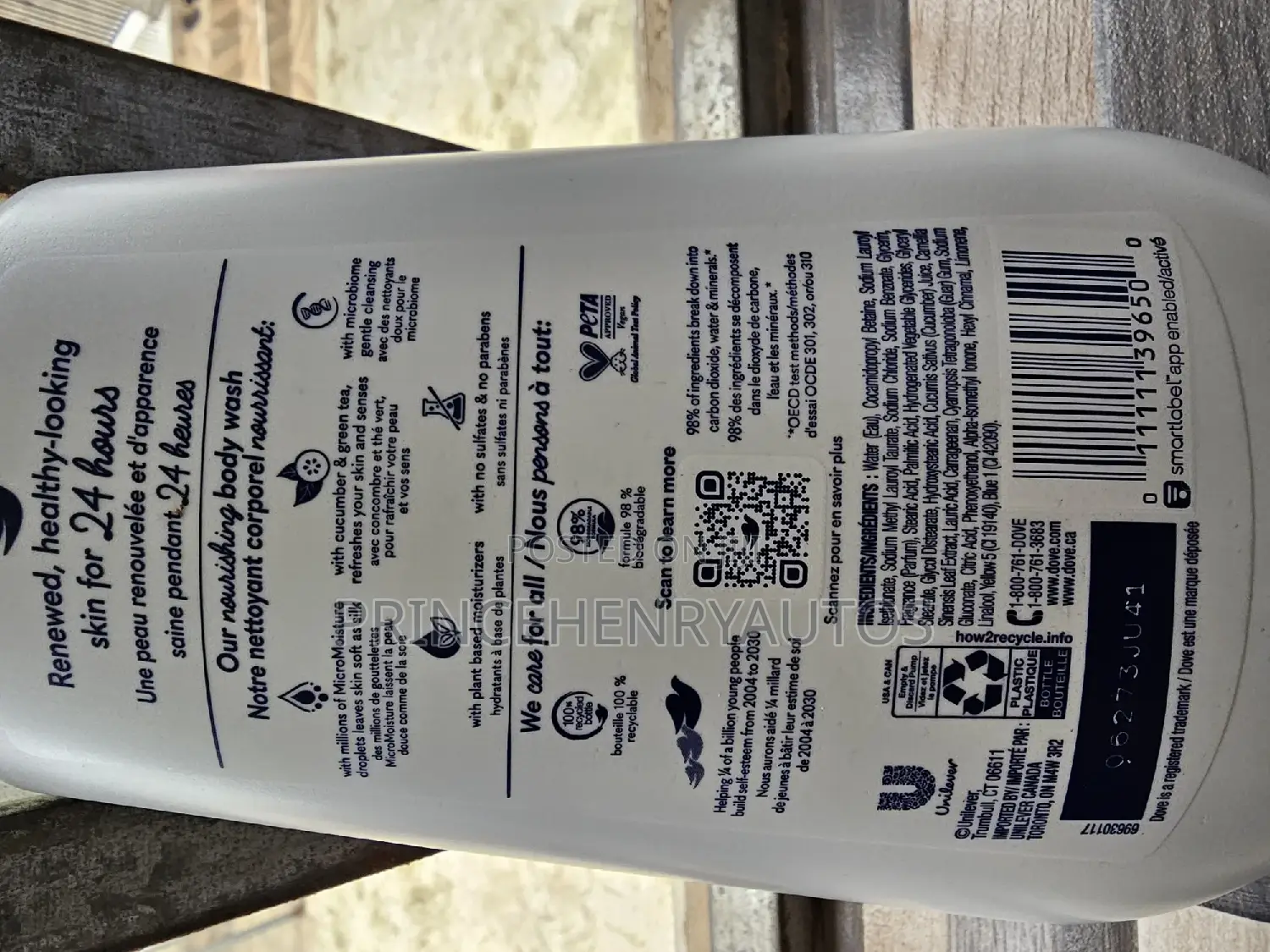 Dove Body Wash With Pump Cucumber Green Tea 30.6 Oz