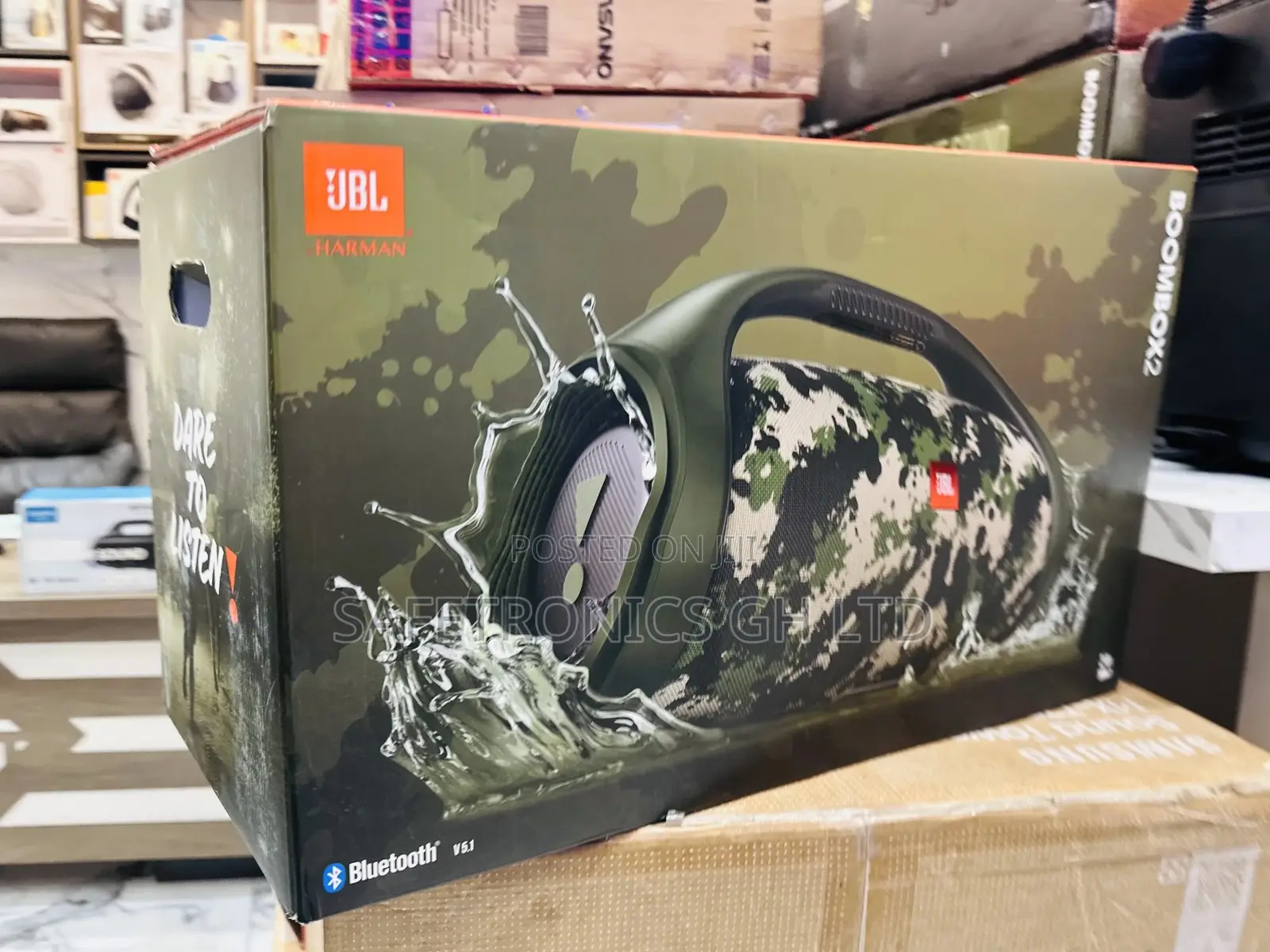 Army Green Bluetooth Wireless Soundbar Jble Boombox2 