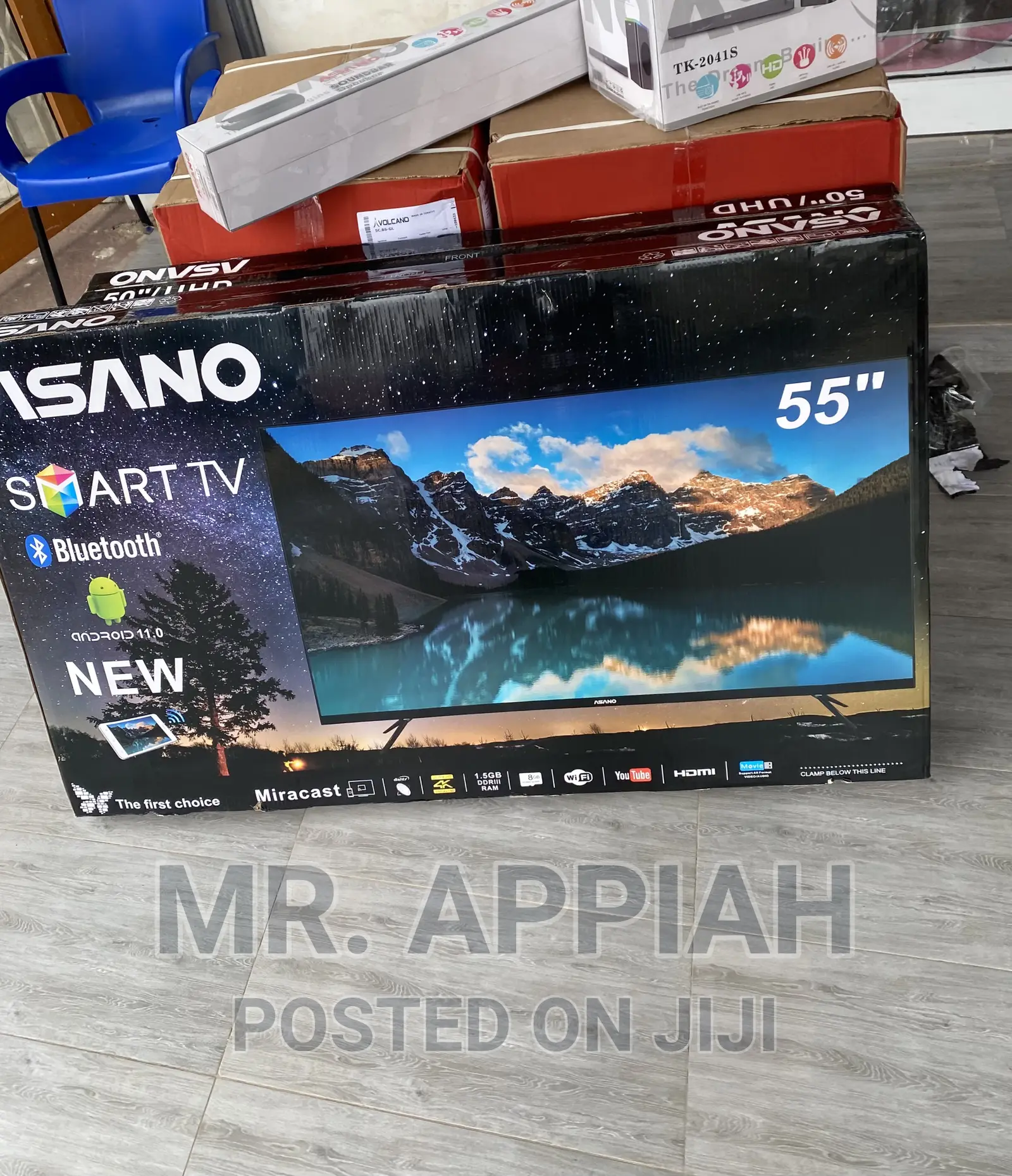 Asano 55” Uhd Smart Tv With Edgeless Frame(Black)