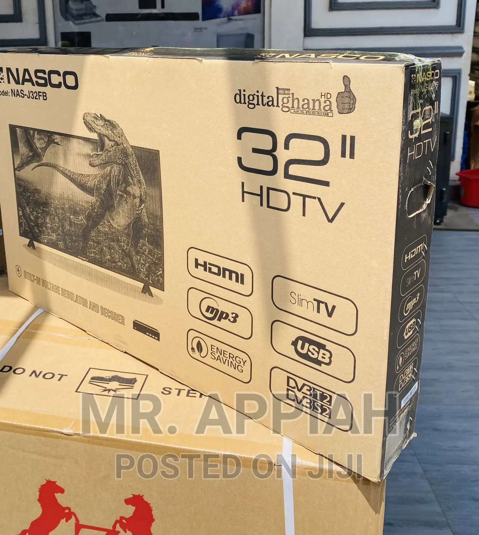 Free Standing Nasco 32 Inch Full HD Tv(Black)