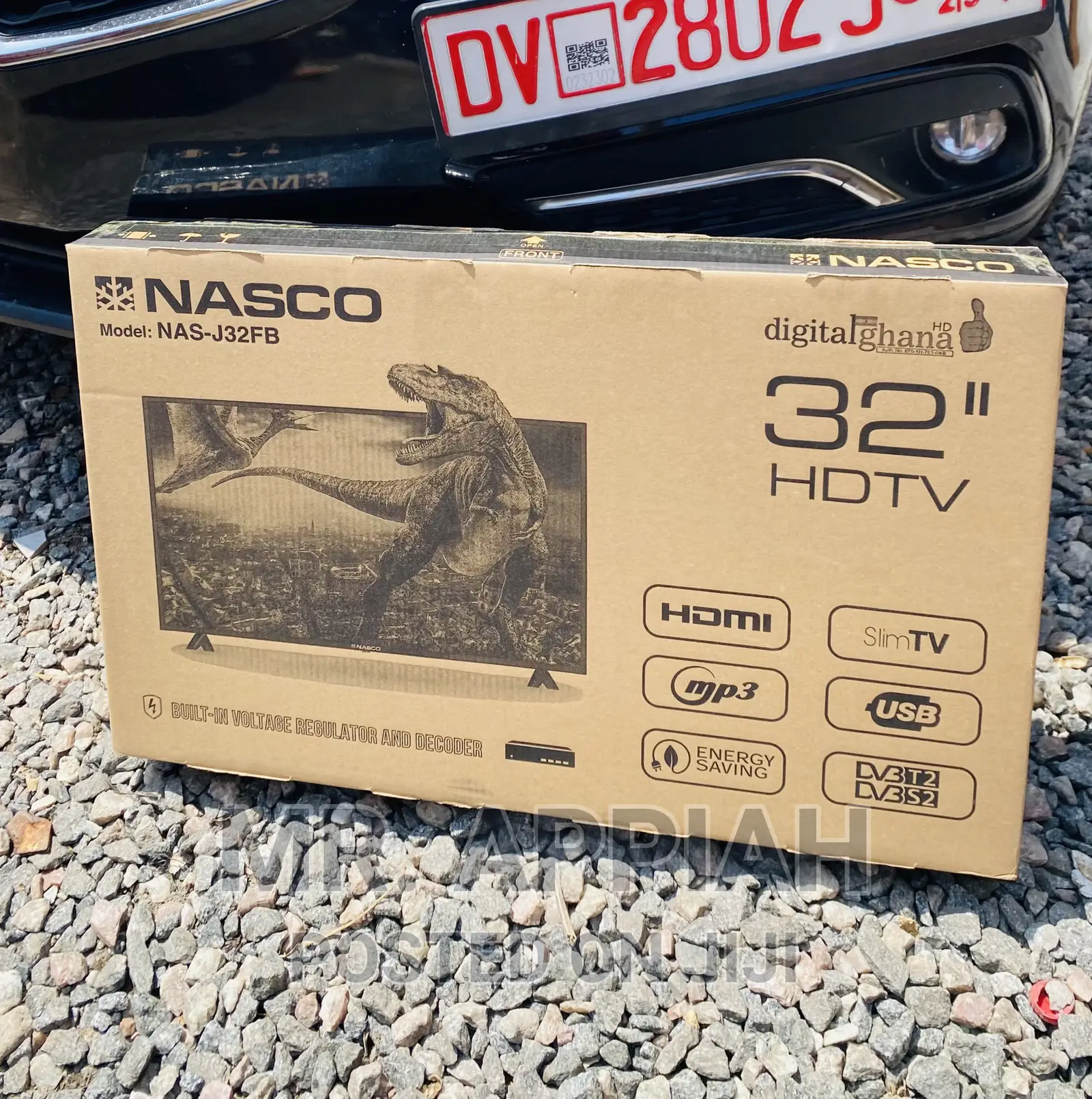 Free Standing Nasco 32 Inch Full HD Tv(Black)