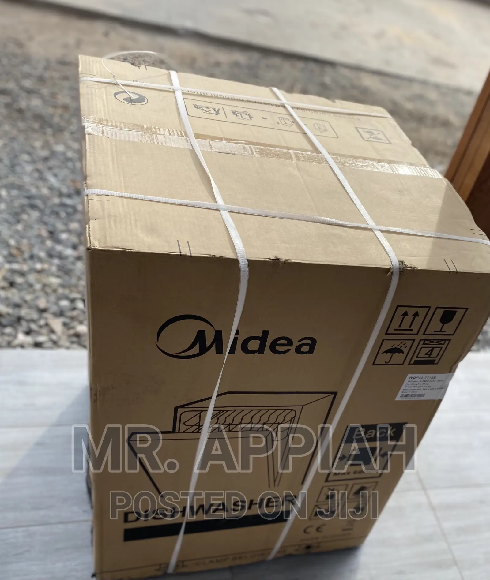 Latest Midea WQP12-5203 12 Setting Dishwasher(Silver) 