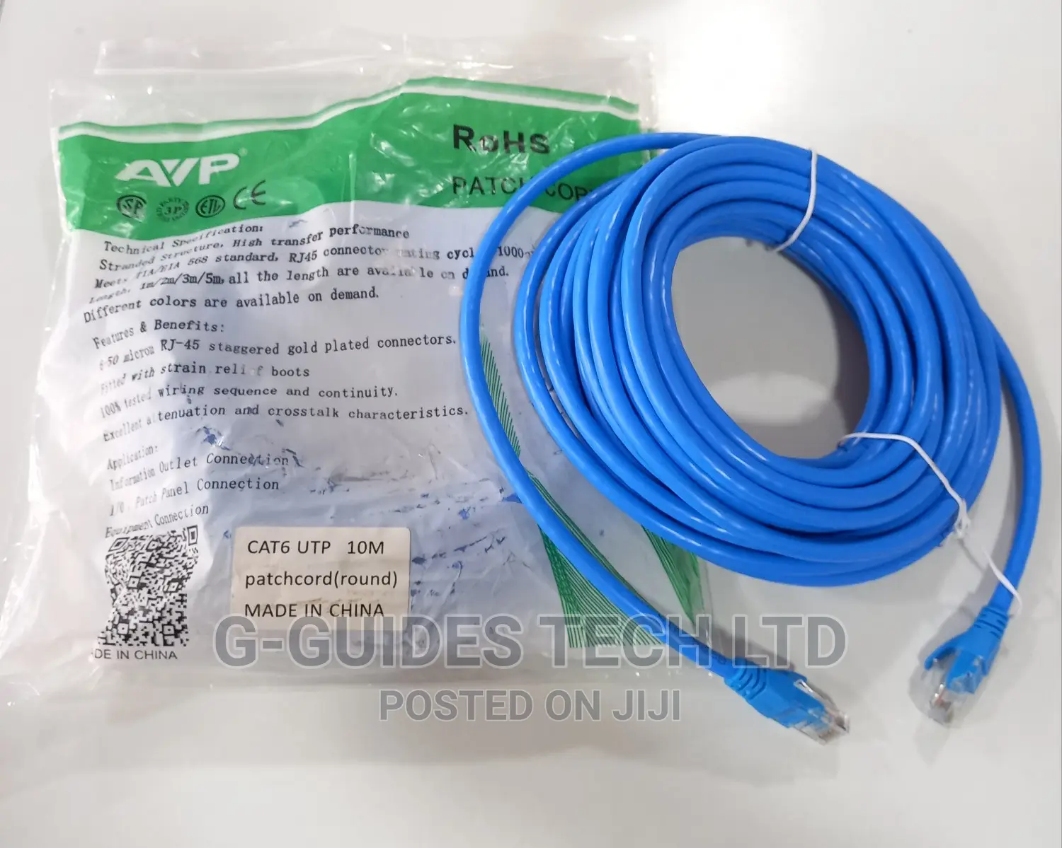 10m Cat6 Patch Cord, 10m Cat6 Cable