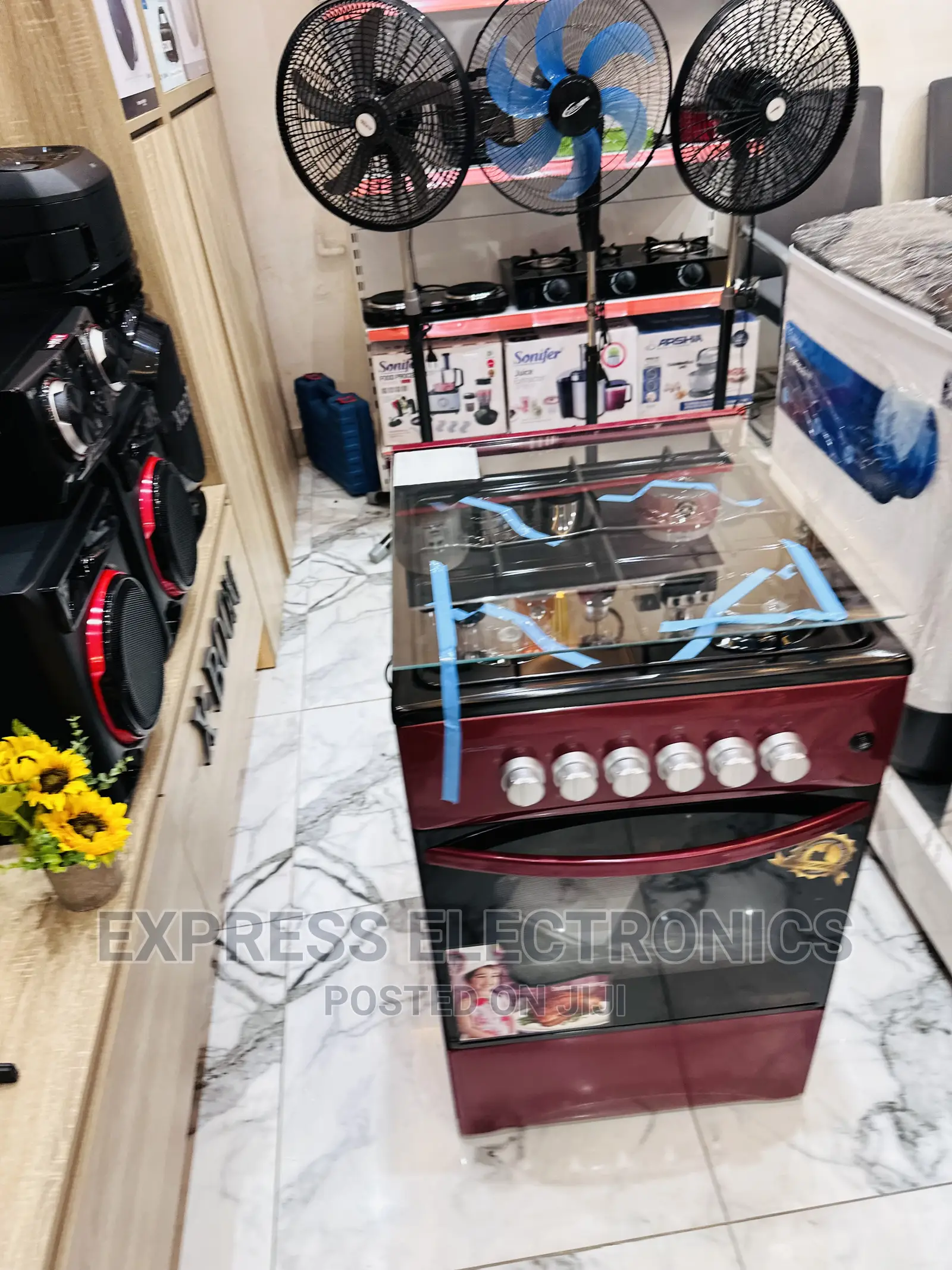 Grab Your Red Volcano Gas Cooker Oven Grill 4burner 50/50