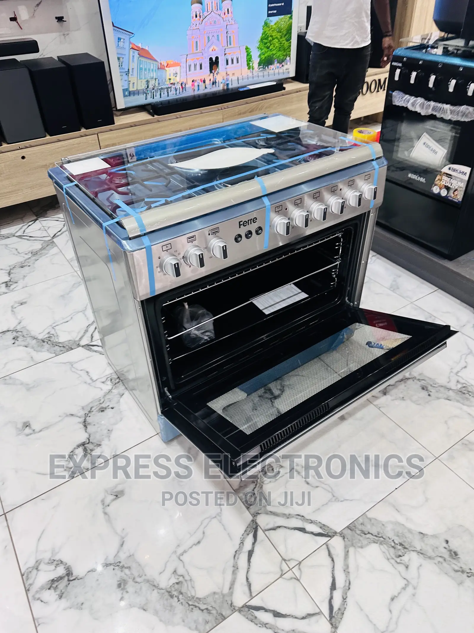 Grab Your Gas Electric Cooker Oven Rotisserie 4+2 Stove