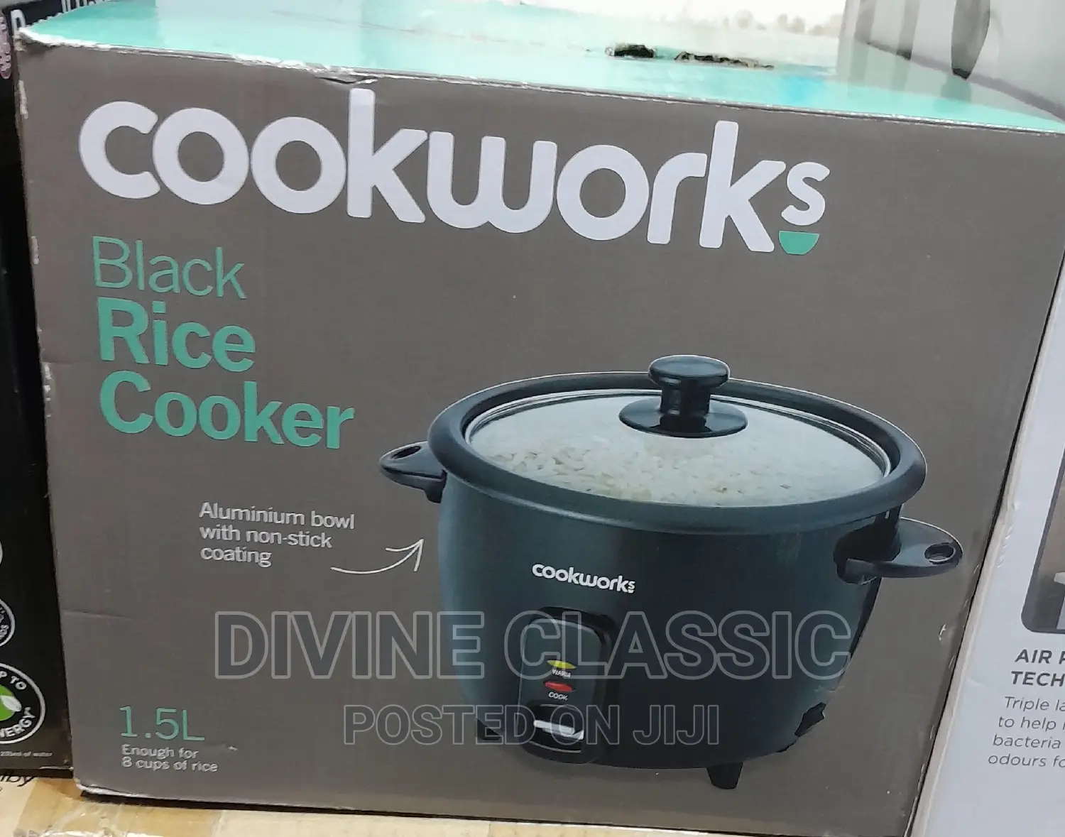 Cookworks Black Rice Cooker 1.5lit