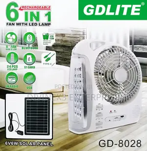 6 in 1 Solar Light/Fan/Radio